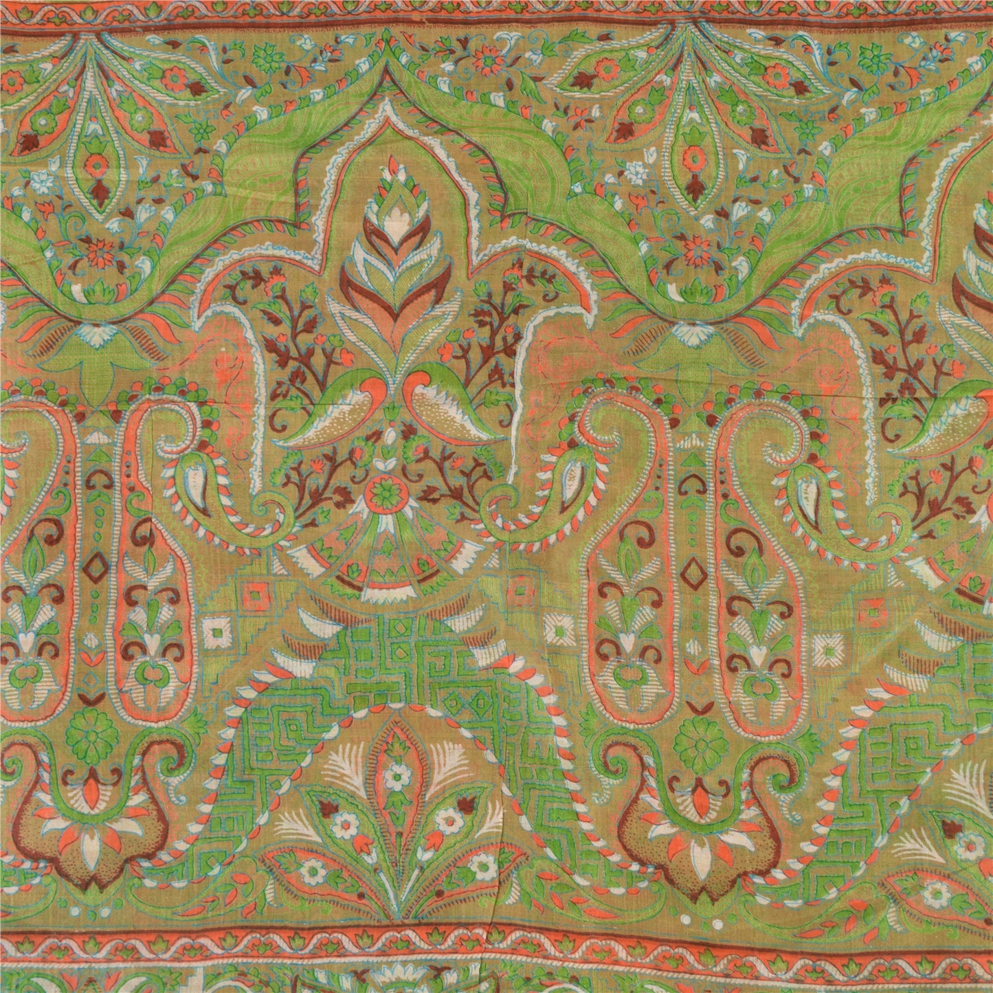 Sanskriti Vintage Sarees Pure Silk Quilting Felting Craft Sustainable Fabric Printed Sari