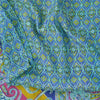 Sanskriti Vintage Sarees Blue From India Pure Silk Printed Sari 5yd Craft Sustainable Fabric