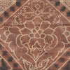 Sanskriti Vintage Sarees Brown Zari Border Pure Silk Print Sari 6yd Craft Sustainable Fabric