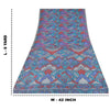 Sanskriti Vintage Sarees Multi Pure Silk Abstract Printed Sari 6yd Craft Sustainable Fabric