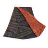 Sanskriti Vintage Sarees From India Red Pure Silk Printed Sari 5yd Craft Sustainable Fabric