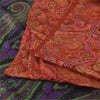 Sanskriti Vintage Sarees From India Red Pure Silk Printed Sari 5yd Craft Sustainable Fabric