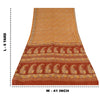 Sanskriti Vintage Sarees Gule Indiske Ren Silke Trykte Sari 6yd Håndværk Bæredygtigt Stoff