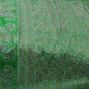 Sanskriti Vintage Sarees Indian Green Pure Silk Printed Sari 6yd Craft Sustainable Fabric