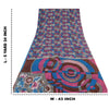 Sanskriti Vintage Sarees Blue/Pink 100% Pure Silk Printed Sari 5yd Craft Sustainable Fabric
