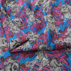 Sanskriti Vintage Sarees Blue/Pink 100% Pure Silk Printed Sari 5yd Craft Sustainable Fabric