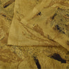Sanskriti Vintage Sarees Mustard Indian Pure Silk Printed Sari 6yd Craft Sustainable Fabric