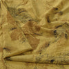 Sanskriti Vintage Sarees Mustard Indian Pure Silk Printed Sari 6yd Craft Sustainable Fabric