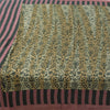 Sanskriti Vintage Sarees Cream Pure Silk Floral Printed Sari 5+yd Craft Fabric