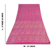 Sanskriti Vintage Sarees From India Pink Pure Silk Printed Sari 5yd Craft Fabric