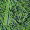 Sanskriti Vintage Sarees Green Indian Pure Silk Printed Sari 5+yd Craft Fabric