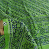 Sanskriti Vintage Sarees Green Indian Pure Silk Printed Sari 5+yd Craft Fabric