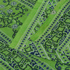 Sanskriti Vintage Sarees Green Indian Pure Silk Printed Sari 5+yd Craft Fabric