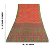 Sanskriti Vintage Sarees From India Red Pure Silk Printed Sari 5yd Craft Sustainable Fabric