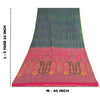 Sanskriti Vintage Sarees Green Indian Pure Silk Printed Sari Floral Craft Sustainable Fabric