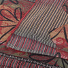 Sanskriti Vintage Sarees Red/Green 100% Pure Silk Printed Sari 5yd Craft Sustainable Fabric