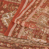 Sanskriti Vintage Sarees Orange Indian Pure Silk Printed Sari 5yd Craft Sustainable Fabric