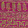 Sanskriti Vintage Sarees Dark Pink 100% Pure Silk Printed Sari 5yd Craft Sustainable Fabric