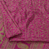 Sanskriti Vintage Sarees Dark Pink 100% Pure Silk Printed Sari 5yd Craft Sustainable Fabric