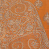 Sanskriti Vintage Sarees Saffron Indian Pure Silk Printed Sari 6yd Craft Sustainable Fabric
