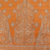 Sanskriti Vintage Sarees Saffron Indian Pure Silk Printed Sari 6yd Craft Sustainable Fabric