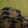 Sanskriti Vintage Sarees Green 100% Pure Silk Printed Sari 6yd Soft Craft Sustainable Fabric