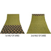 Sanskriti Vintage Sarees Green 100% Pure Silk Printed Sari 6yd Soft Craft Sustainable Fabric
