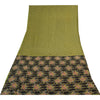 Sanskriti Vintage Sarees Green 100% Pure Silk Printed Sari 6yd Soft Craft Sustainable Fabric