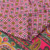 Sanskriti Vintage Sarees From India Pink Pure Silk Printed Sari 6yd Craft Sustainable Fabric