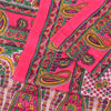 Sanskriti Vintage Sarees From India Pink Pure Silk Printed Sari 6yd Craft Sustainable Fabric