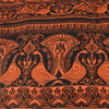 Sanskriti Vintage Sarees Orange Peacock Pure Silk Printed Sari 5yd Craft Sustainable Fabric