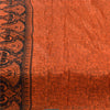 Sanskriti Vintage Sarees Orange Peacock Pure Silk Printed Sari 5yd Craft Sustainable Fabric