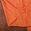 Sanskriti Vintage Sarees Orange/Brown Pure Silk Printed Sari 5yd Craft Sustainable Fabric