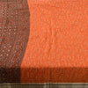 Sanskriti Vintage Sarees Orange/Brown Pure Silk Printed Sari 5yd Craft Sustainable Fabric