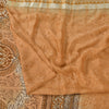 Sanskriti Vintage Sarees Shades Of Brown Pure Silk Printed Sari 5yd Craft Sustainable Fabric