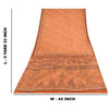 Sanskriti Vintage Sarees Orange 100% Pure Silk Printed Sari 5yd Craft Sustainable Fabric