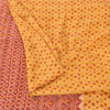 Sanskriti Vintage Sarees Yellow/Red Pure Silk Printed Sari 5yd Craft Sustainable Fabric