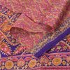 Sanskriti Vintage Sarees From India Pink Pure Silk Print Sari 5+yd Craft Sustainable Fabric