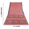 Sanskriti Vintage Sarees From India Pink Pure Silk Print Sari 5+yd Craft Sustainable Fabric