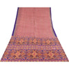 Sanskriti Vintage Sarees From India Pink Pure Silk Print Sari 5+yd Craft Sustainable Fabric