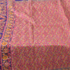 Sanskriti Vintage Sarees From India Pink Pure Silk Print Sari 5+yd Craft Sustainable Fabric
