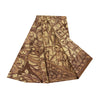 Sanskriti Vintage Sarees Shades Of Brown Pure Silk Print Sari 6+yd Craft Sustainable Fabric