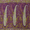 Sanskriti Vintage Sarees Purple Indian Pure Silk Printed Sari 5+yd Craft Sustainable Fabric