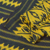 Sanskriti Vintage Sarees Yellow/Black Pure Silk Ikat Printed Sari 6+yd Sustainable Fabric