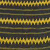 Sanskriti Vintage Sarees Yellow/Black Pure Silk Ikat Printed Sari 6+yd Sustainable Fabric