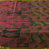 Sanskriti Vintage Sarees Pink/Green Zari Border Pure Silk Print Sari 6+yd Sustainable Fabric