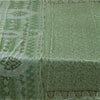 Sanskriti Vintage Sarees Green Indian Pure Silk Printed Sari 5+yd Craft Fabric