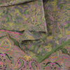 Sanskriti Vintage Sarees Green 100% Pure Silk Printed Sari 5+yd Craft Fabric