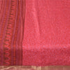 Sanskriti Vintage Sarees Pink Pure Silk Floral Printed Sari 5+yd Craft Fabric