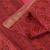 Sanskriti Vintage Sarees Pink Pure Silk Floral Printed Sari 5+yd Craft Fabric